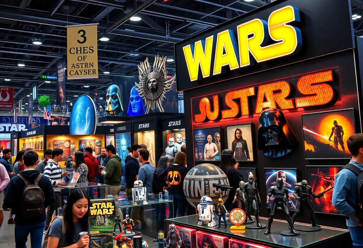 Display of exclusive Star Wars merchandise at Comic-Con