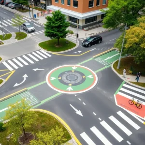 Safety improvements along Streamview Drive with roundabouts and bike lanes
