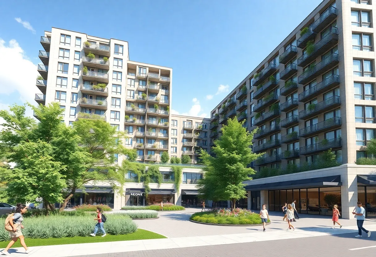 Rendering of the affordable housing complex at 101 Ash St.