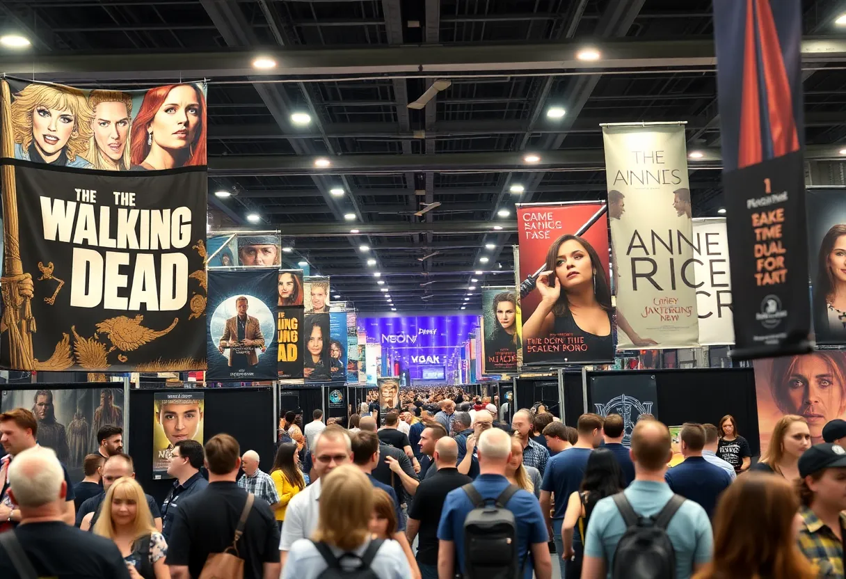 Fans at AMC Comic-Con panel enjoying The Walking Dead and Anne Rice presentations