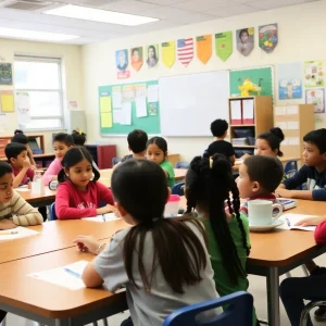 Students engaged in a classroom activity at a Chula Vista school