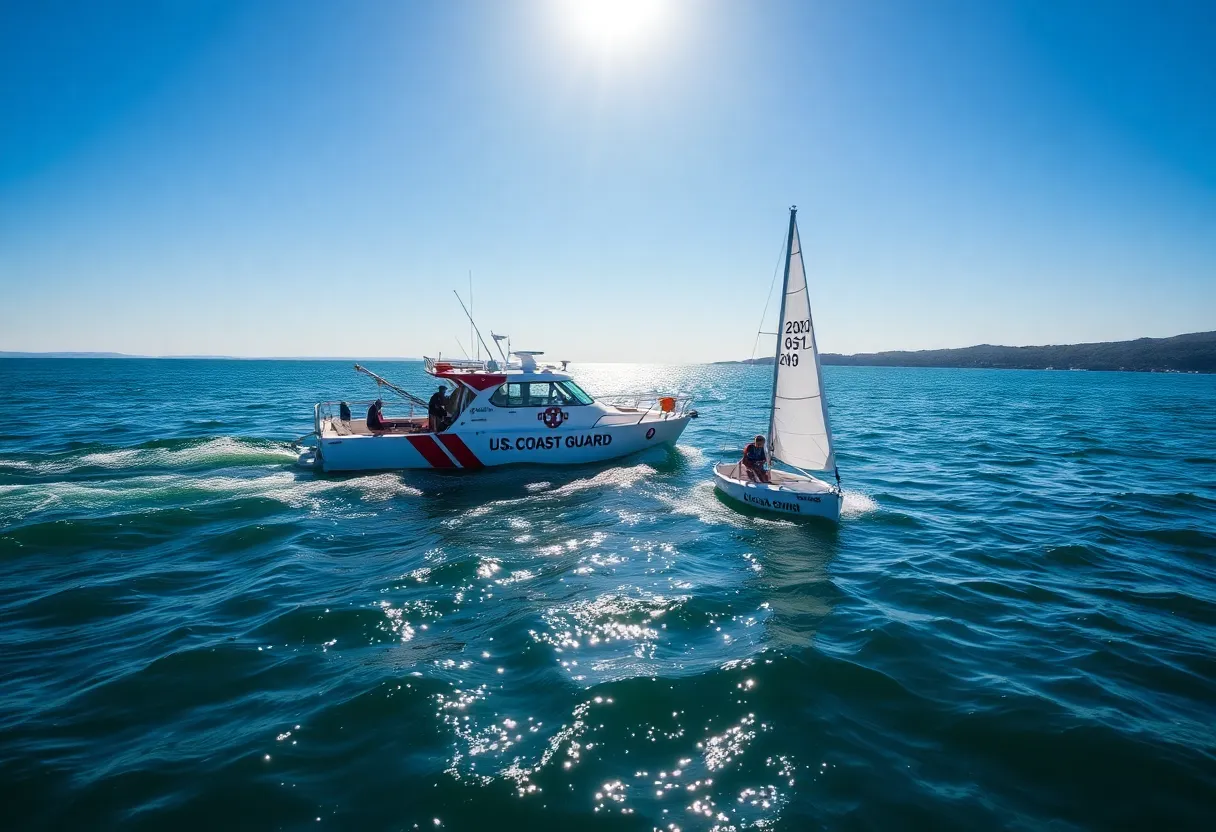 U.S. Coast Guard rescue operation in San Diego Bay