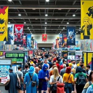 Crowd at Comic-Con San Diego showcasing fans in costumes