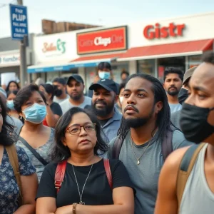 San Diego community members showing emotions related to recent immigration raids
