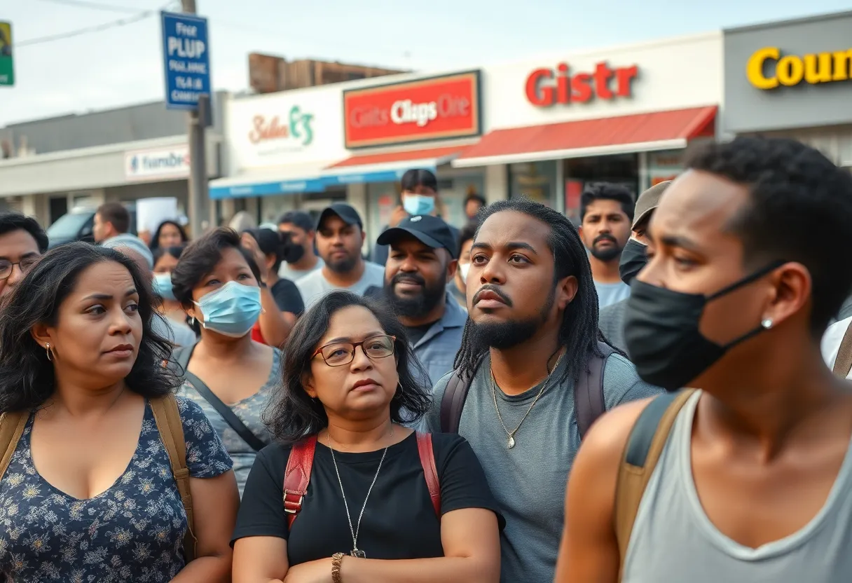 San Diego community members showing emotions related to recent immigration raids
