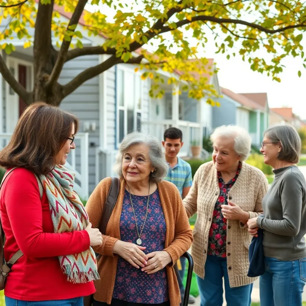 Community members looking out for elderly residents
