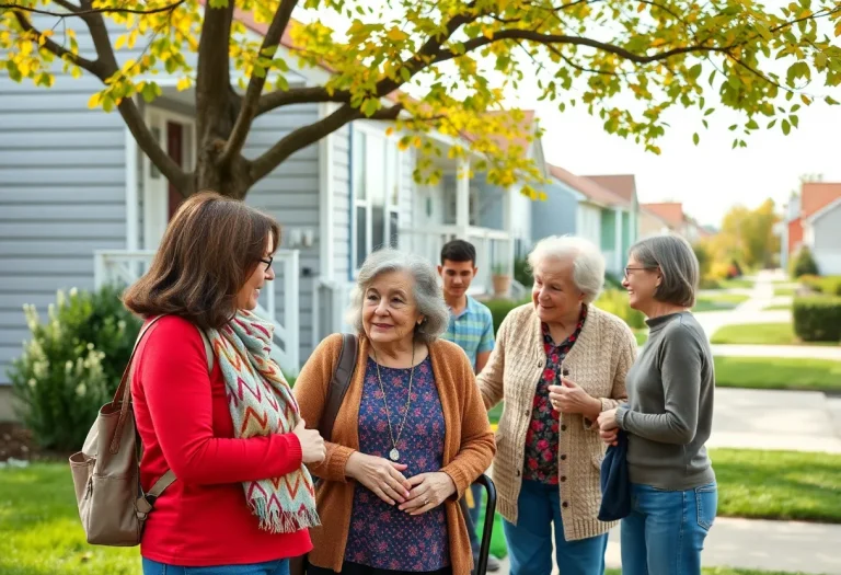 Community members looking out for elderly residents