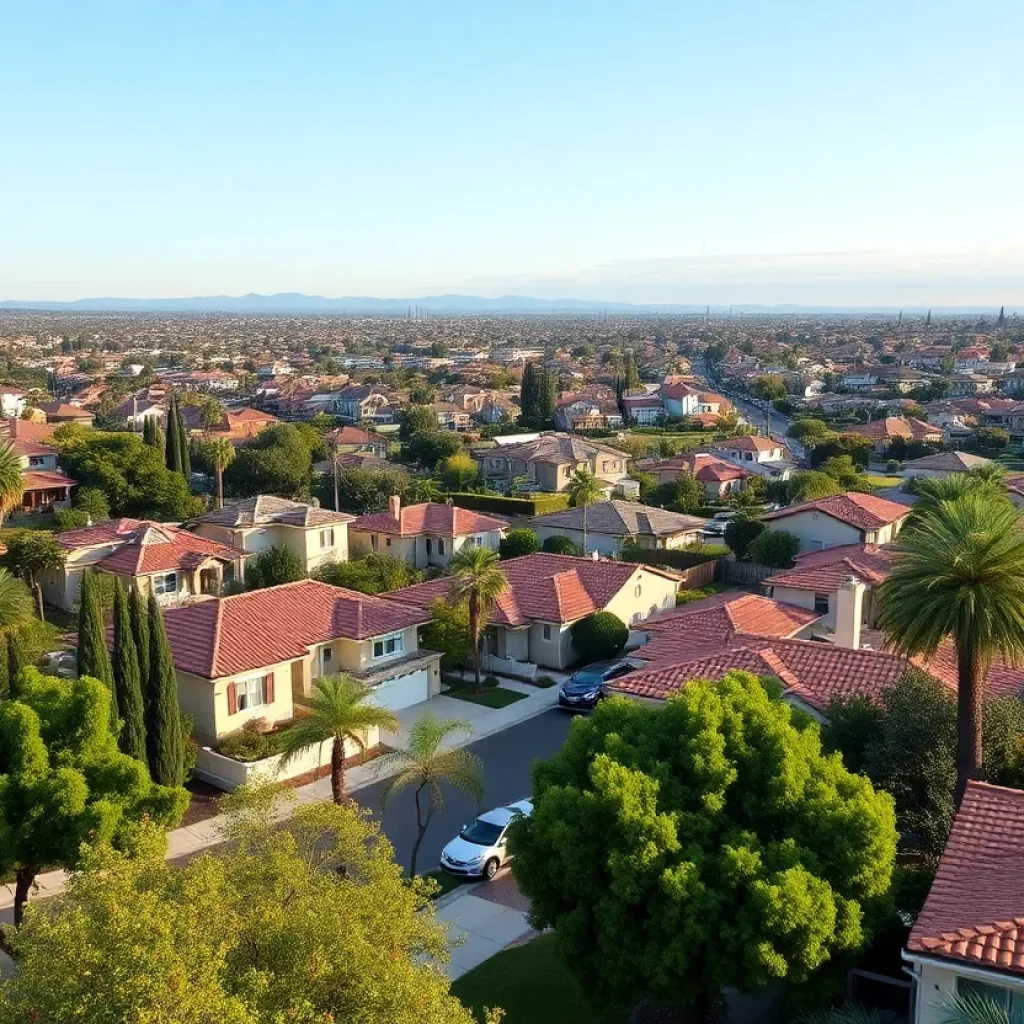 A view of Del Mar Heights showcasing residential areas and community spirit.