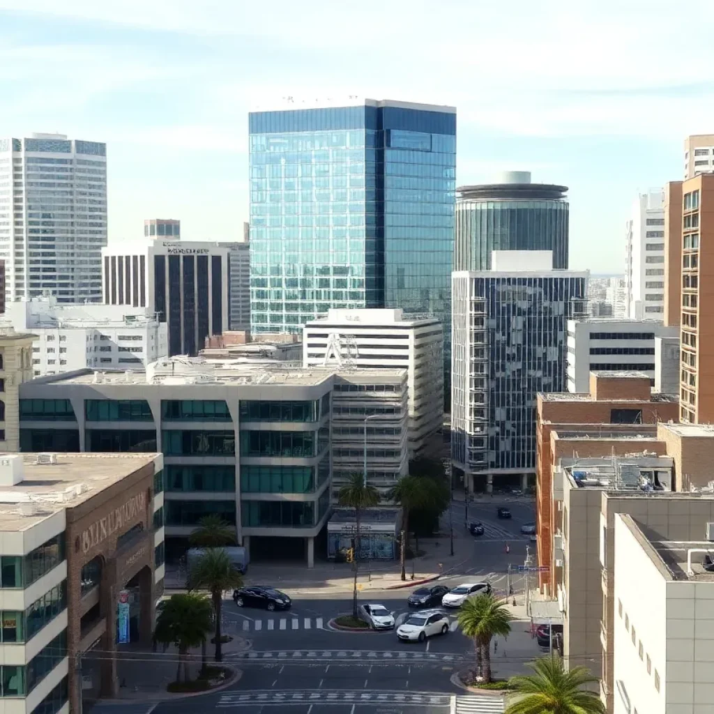 A view of San Diego's downtown showcasing economic activity.