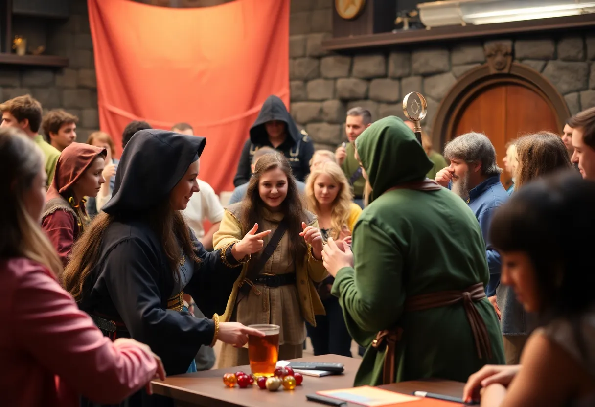 Audience participating in an interactive Dungeons & Dragons theater show