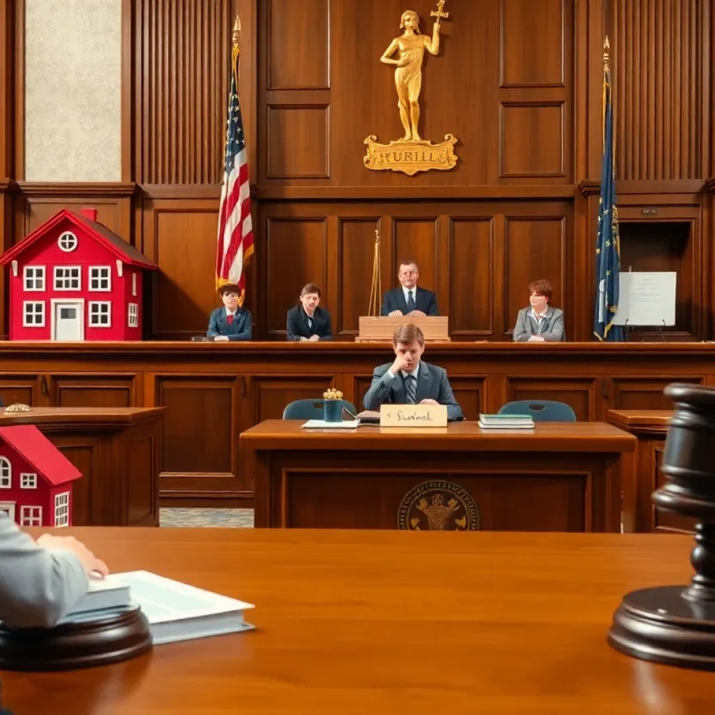 Legal scene symbolizing the lawsuit over education funding