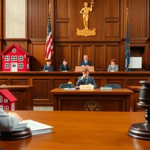 Legal scene symbolizing the lawsuit over education funding
