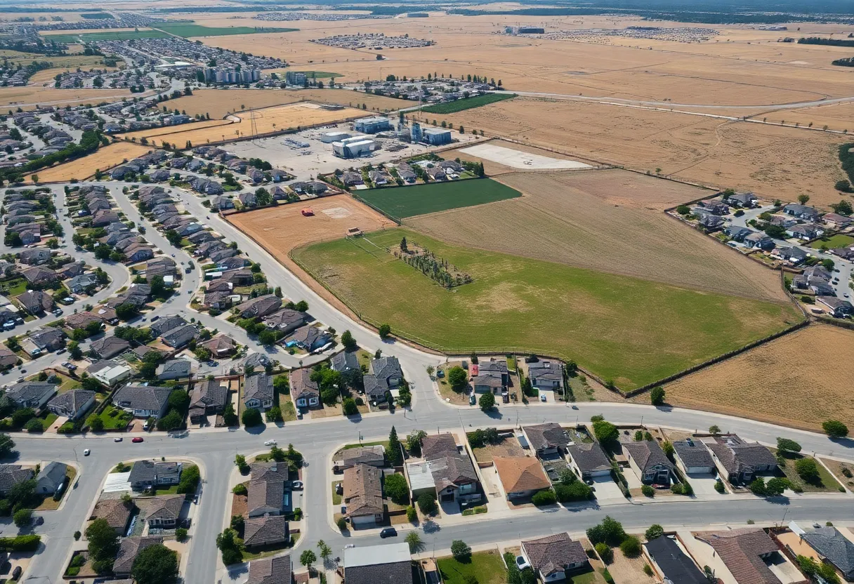 Residential neighborhood in El Cajon, California, near proposed sand mine site