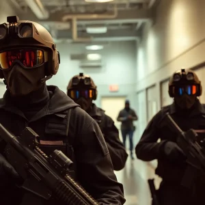 FBI agents conducting an investigation related to espionage.