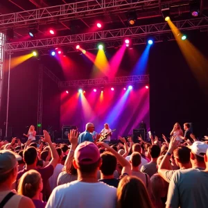Fitz and The Tantrums performing live at their summer tour concert.
