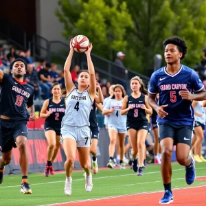 Grand Canyon University athletes in a competitive sports environment.