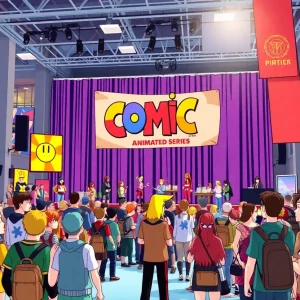 Panel discussion at Comic-Con featuring animated series theme