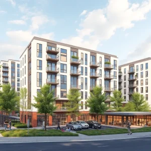 Rendering of affordable housing development in San Diego