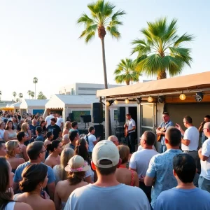 Vibrant outdoor concert in San Diego during summer