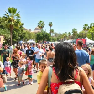 Families enjoying events in San Diego