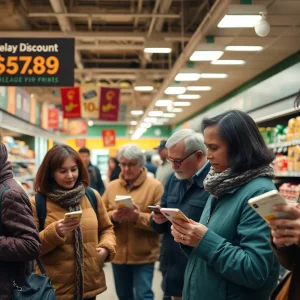 Grocery store showcasing digital coupons accessible to all customers