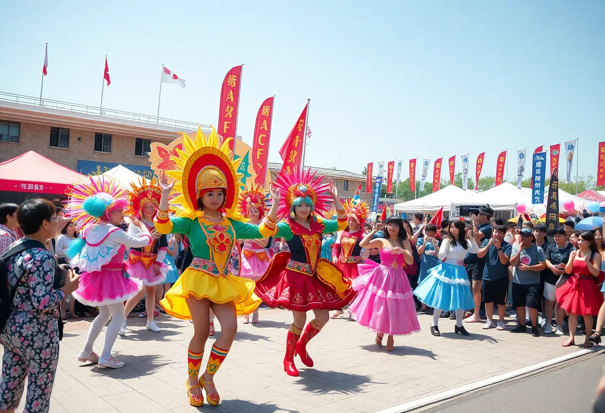Crowd enjoying live performances at the San Diego K-Pop Festival.