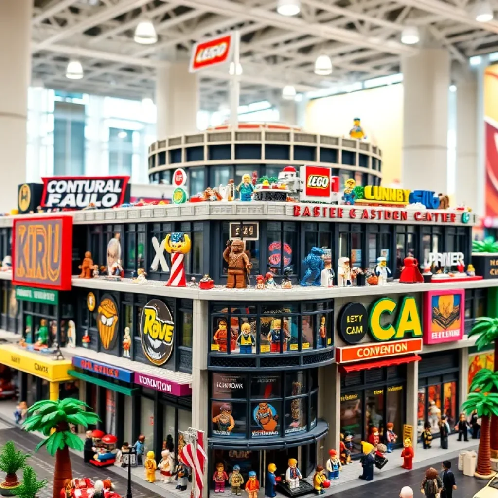 Intricate Lego replica of San Diego Convention Center at Comic-Con