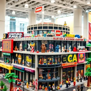 Intricate Lego replica of San Diego Convention Center at Comic-Con