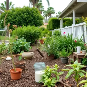 A San Diego neighborhood illustrating mosquito prevention measures.