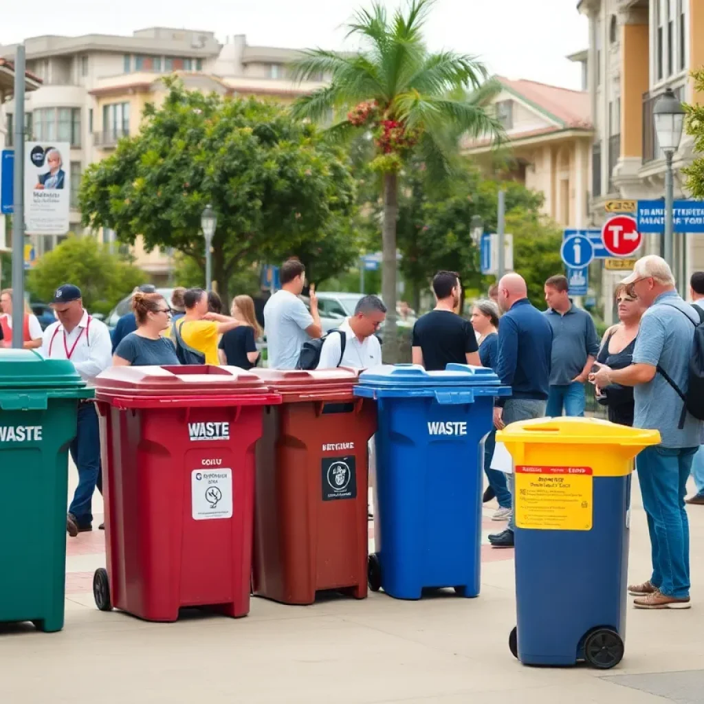 Residents discussing trash service changes in San Diego