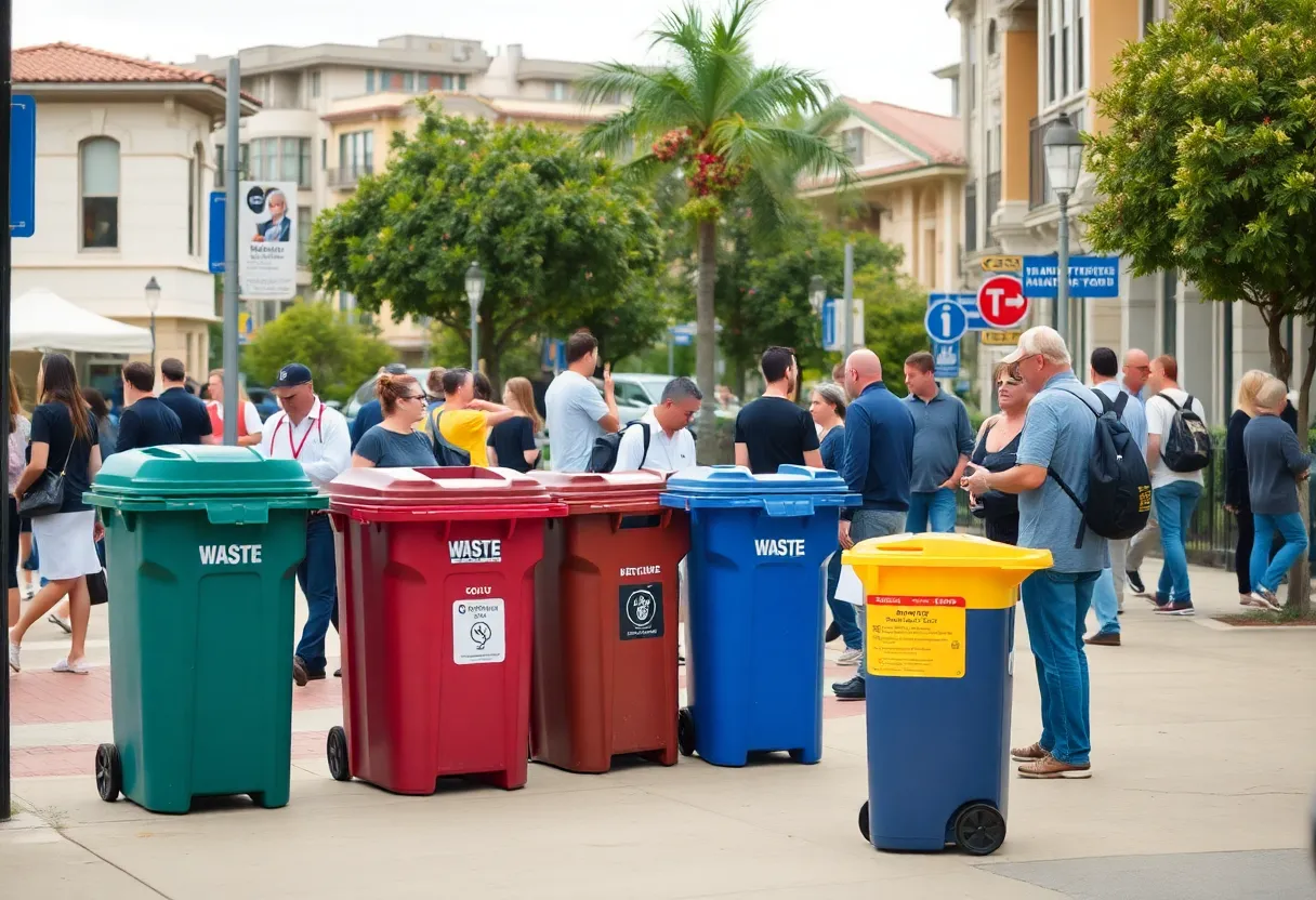 Residents discussing trash service changes in San Diego