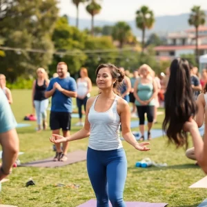 Participants engaging in wellness activities in San Diego