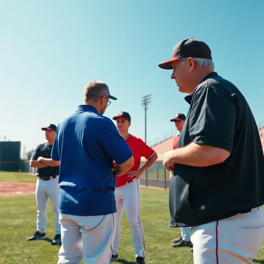 SDSU baseball team training session on the field