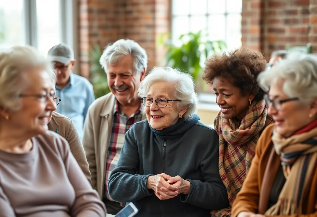 Older adults participating in a community support program