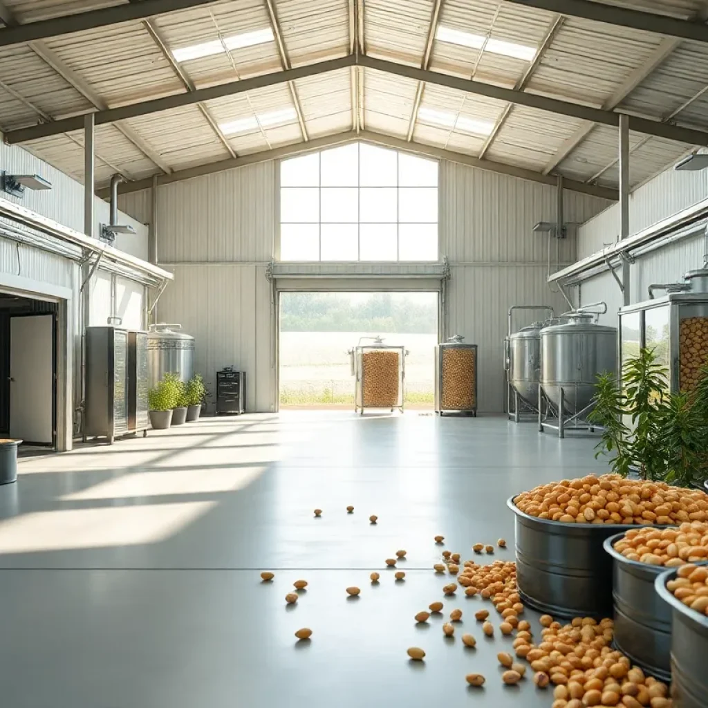 New Setton Pistachio processing facility in Zamora, California