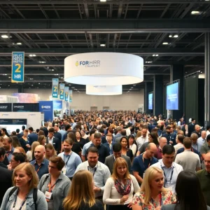 HR professionals networking at the SHRM conference