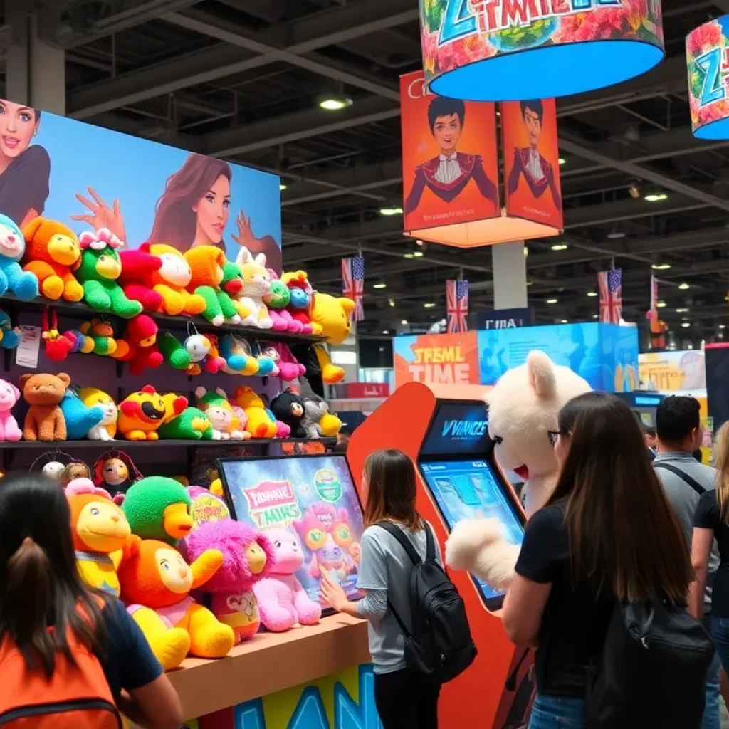 Symbiote Studios booth at San Diego Comic-Con with plush toys