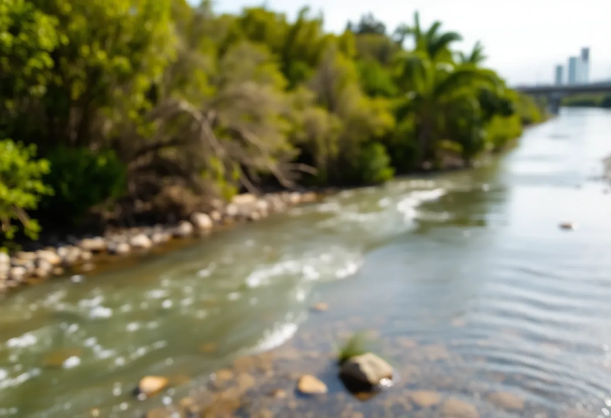 Tijuana River showcasing both natural beauty and pollution impact