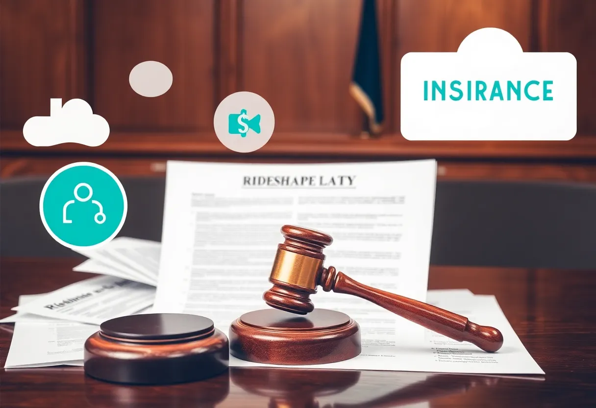 Courtroom scene depicting a legal lawsuit involving Uber