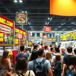 UDON Entertainment booth filled with exclusive merchandise at Comic-Con