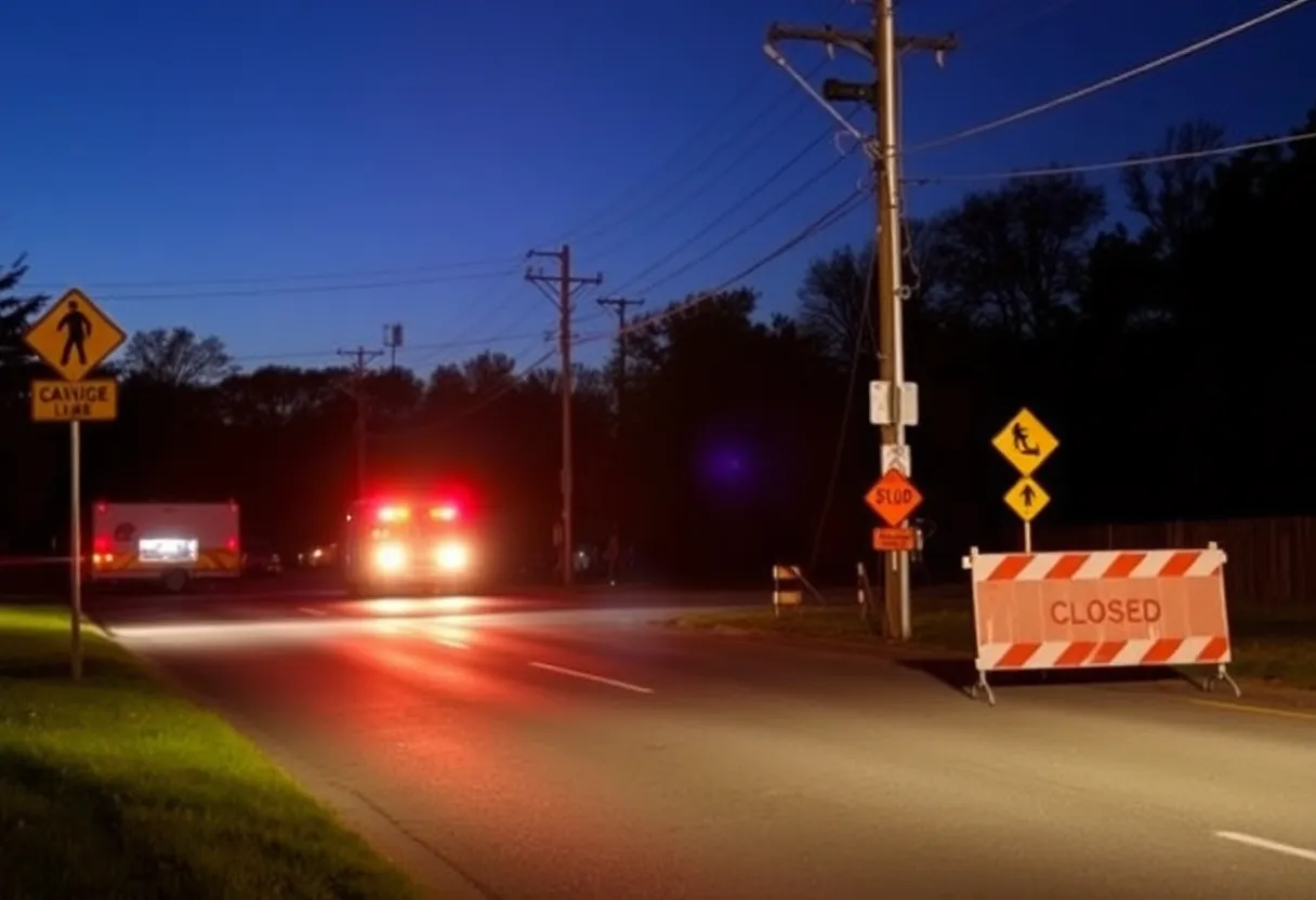 Emergency response at a utility pole crash site in Vista.