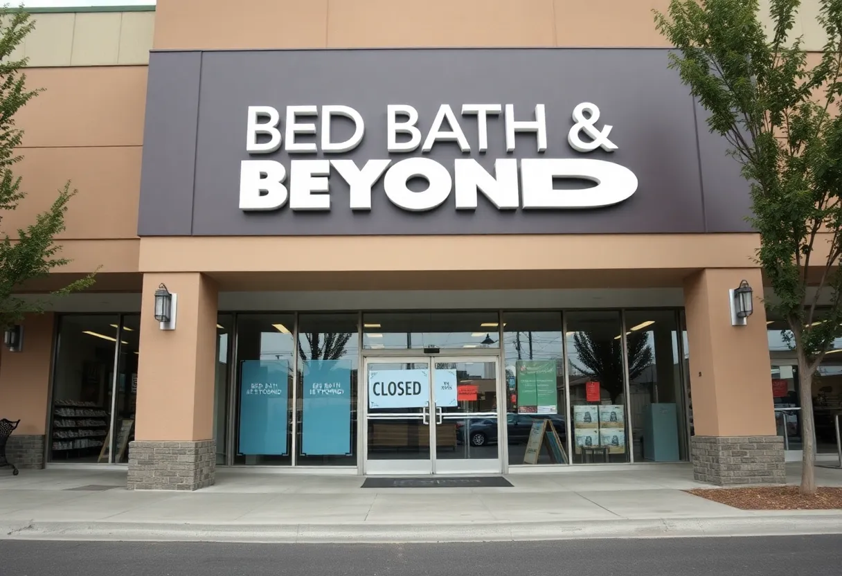 Closed Bed Bath & Beyond store front