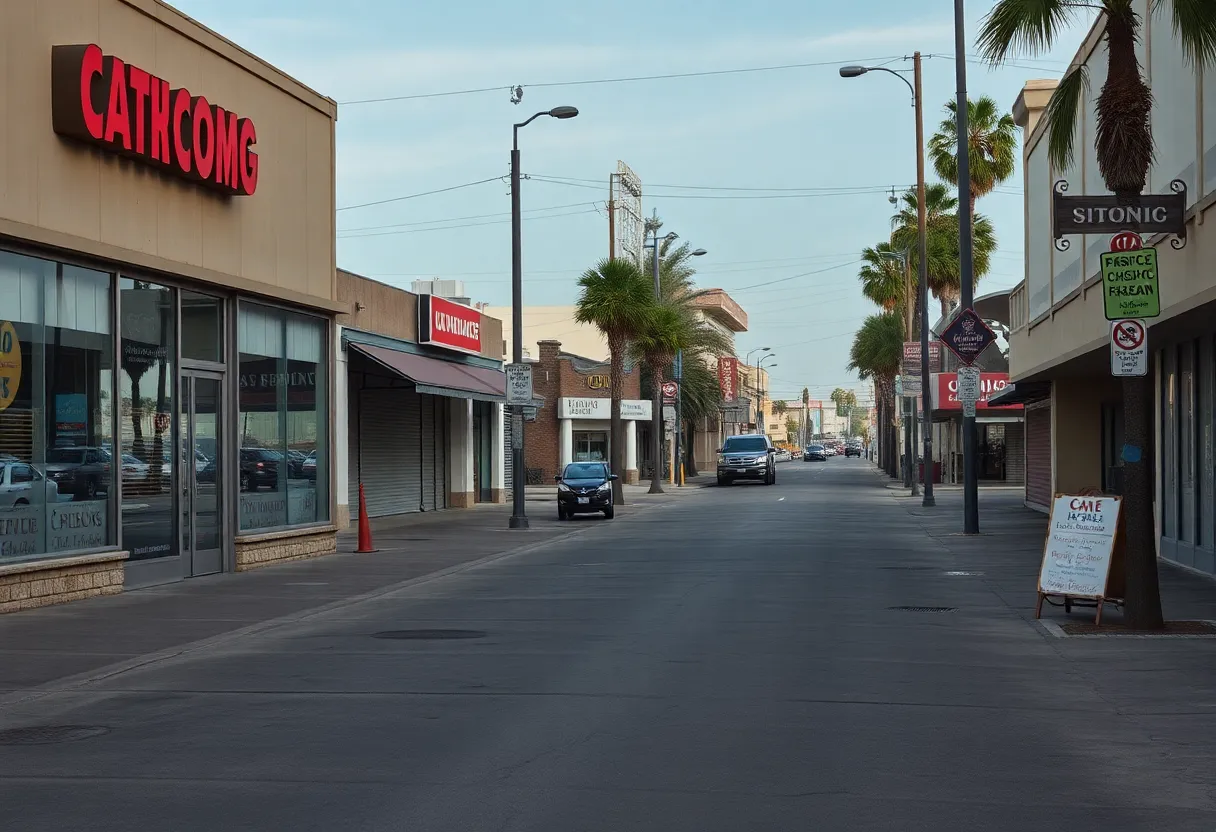 Retail area in California affected by immigration raids