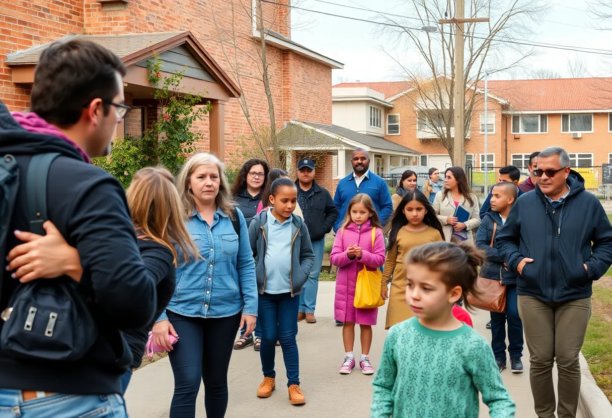 Community reaction to ICE detention near school