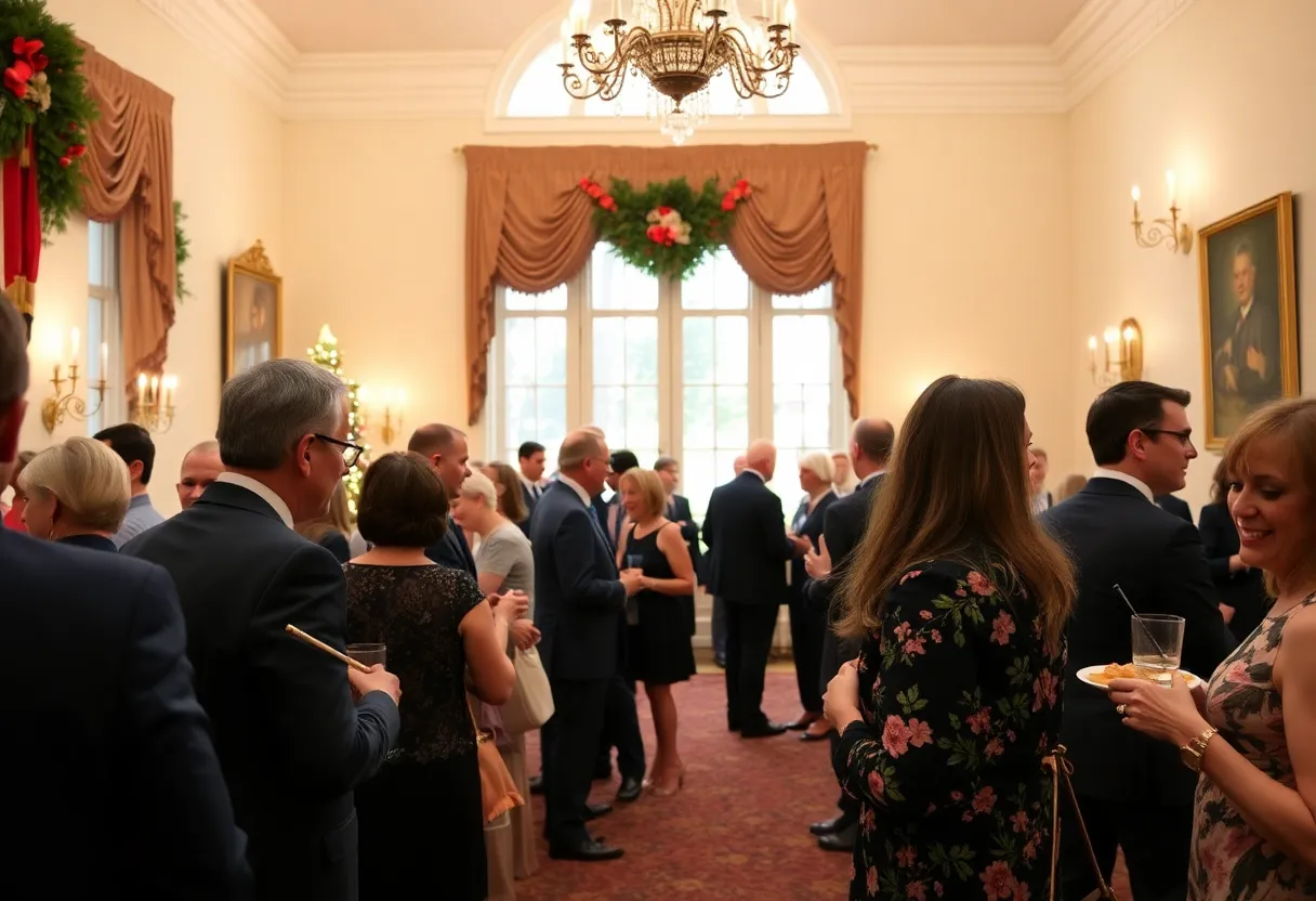 Guests enjoying the Fiesta de Coronado fundraiser at Hansen Mansion.
