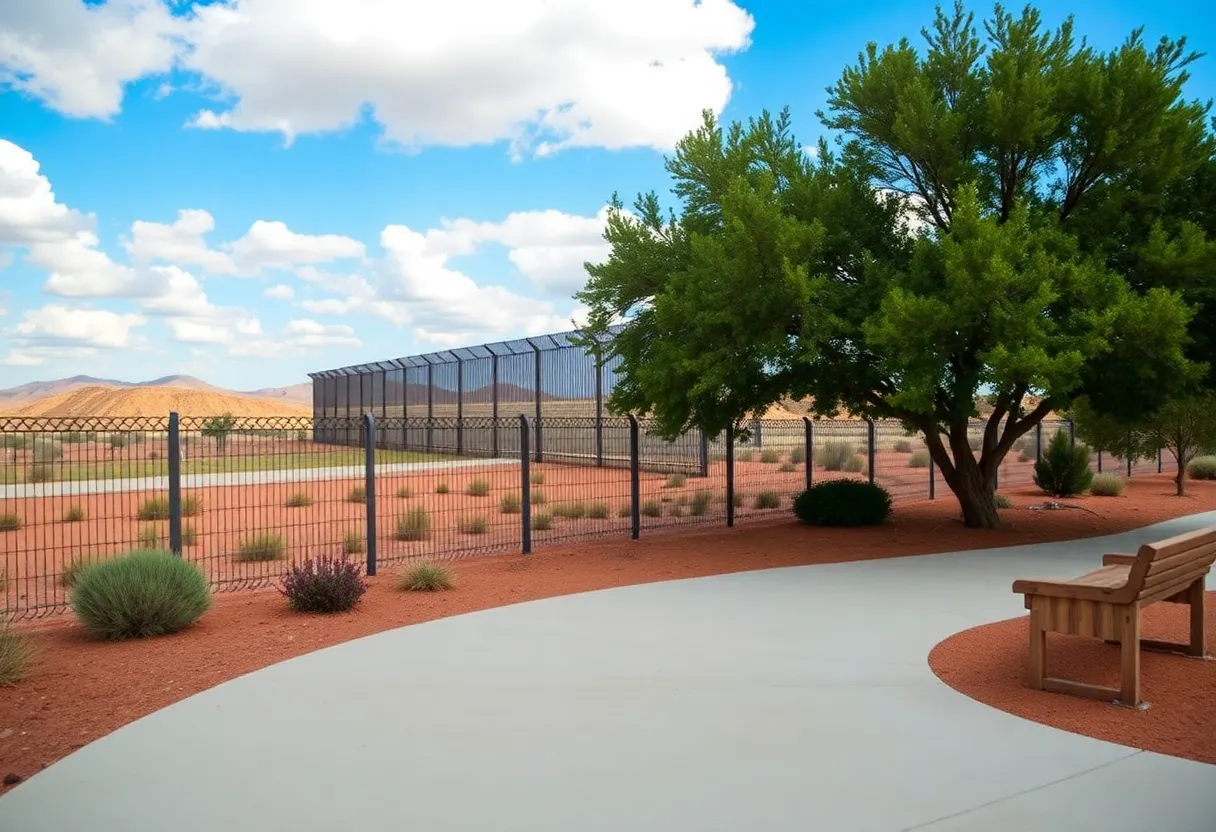 View of the U.S.-Mexico border fence at Friendship Park