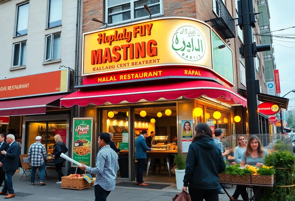 Grand opening of The Halal Guys restaurant in San Diego