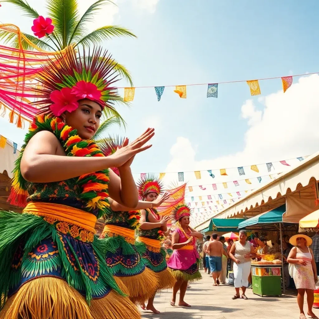 Performance at Heiva San Diego Festival celebrating Tahitian culture
