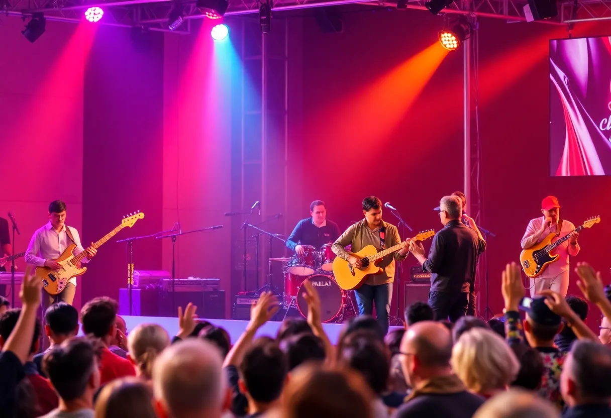 Musicians performing at the 14th Annual Hootenanny Concert in Solana Beach