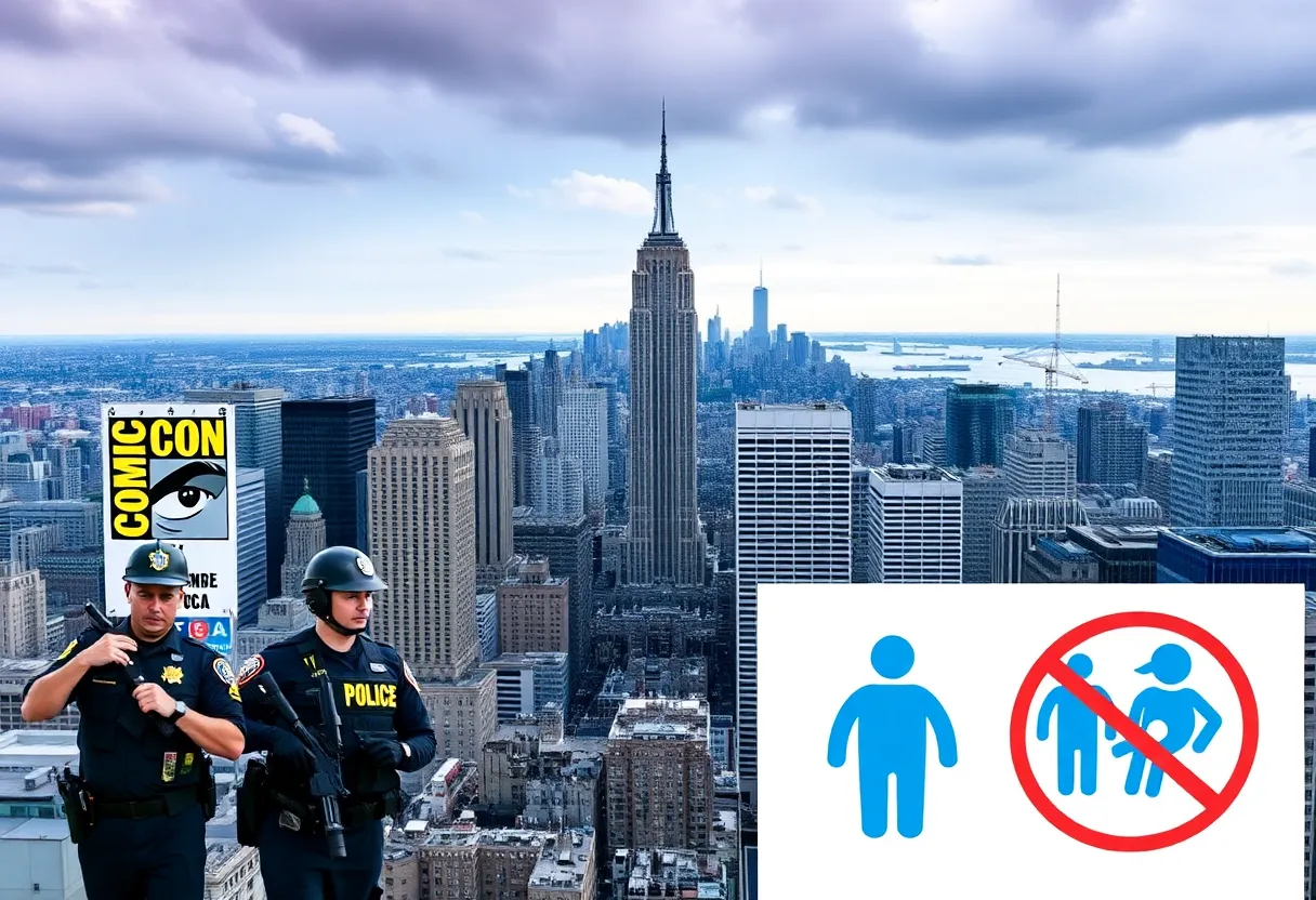 Law enforcement officers conduct an operation during Comic-Con.